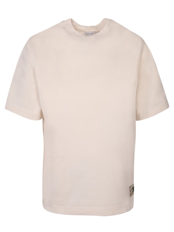 Burberry Ekd Cotton Jersey T-shirt In Neutrals