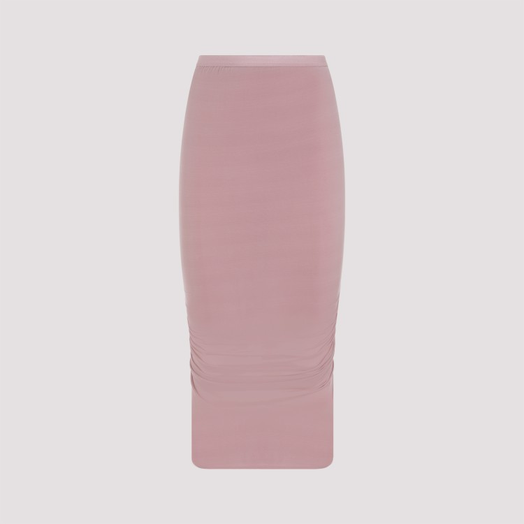 Shop Rick Owens Shirmp Dusty Pink Cupro Skirt
