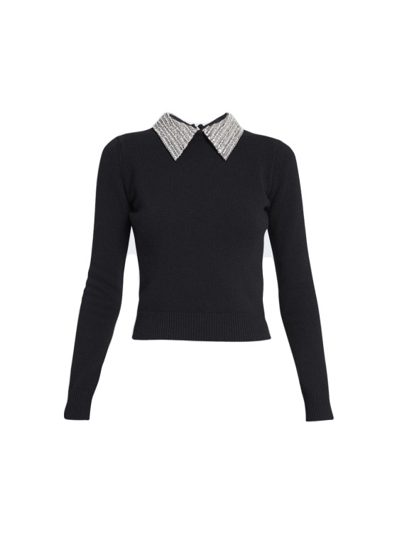 VALENTINO EMBROIDERED WOOL SWEATER