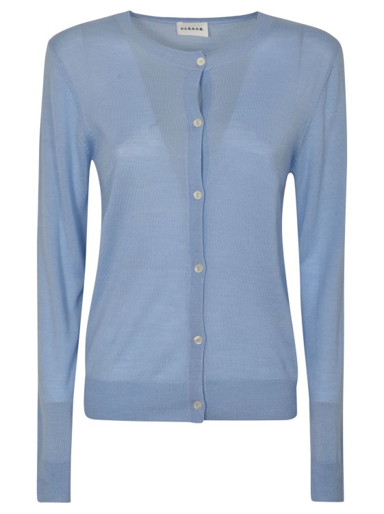Shop P.a.r.o.s.h Sky Blue Wool-silk-cashmere Blend Sweater