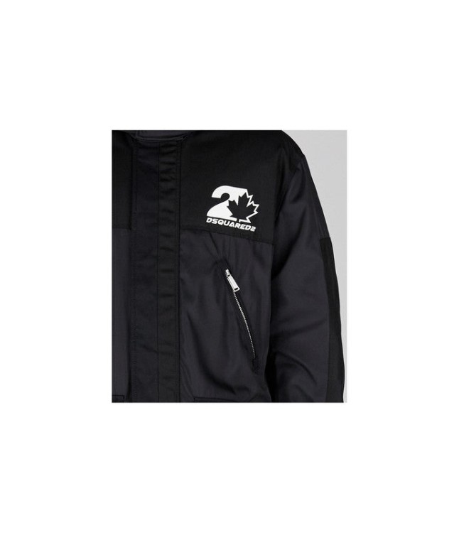Shop Dsquared2 Flap-pocket Hooded Parka In Black