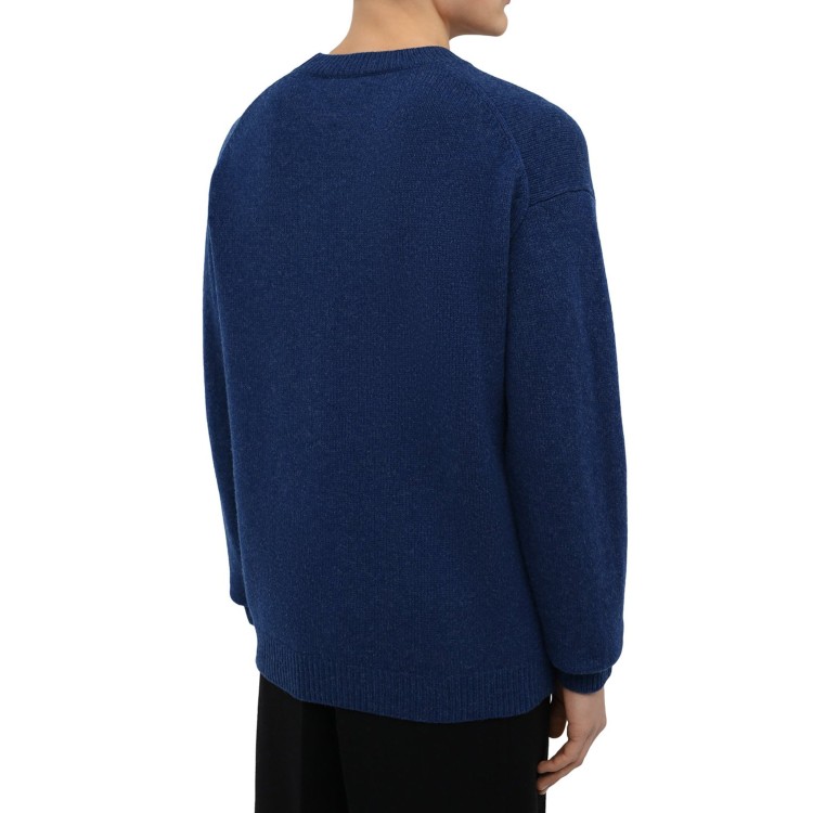 Shop Kenzo Polar Bear Knit Jumper In Blue