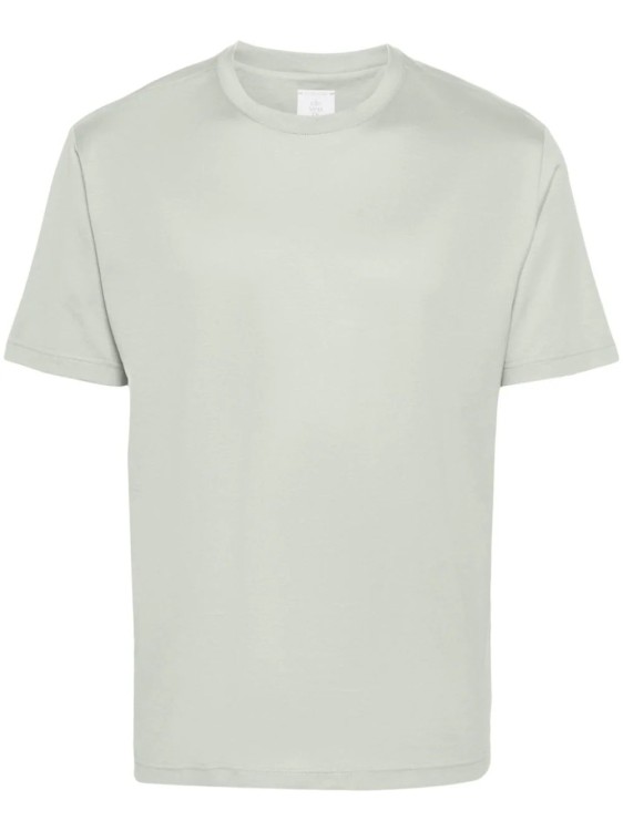 Shop Eleventy Crew-neck Cotton T-shirt In Green