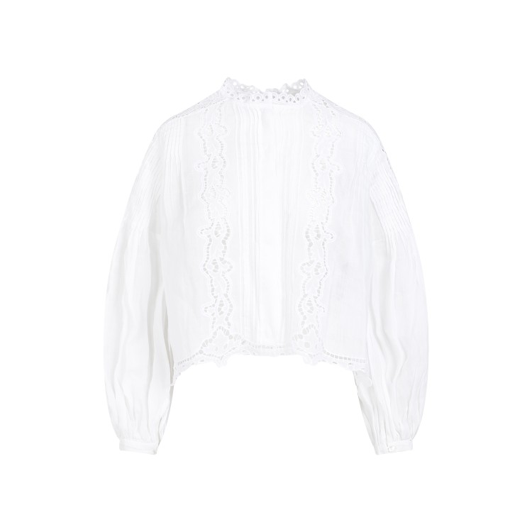Isabel Marant Kubra Broderie Anglaise Blouse In White