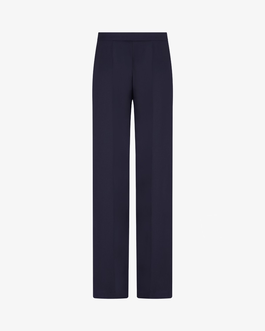 Serena Bute Wool Tapered Trouser - Navy In Blue