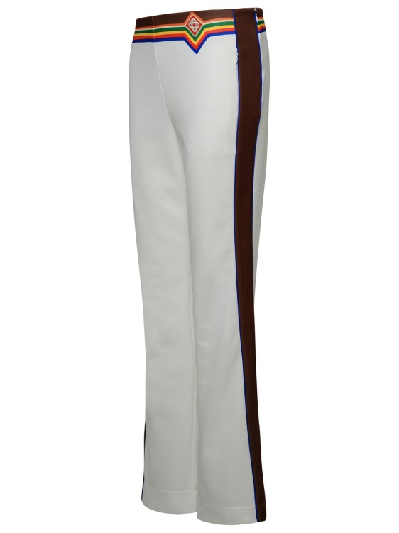 Shop Casablanca Jogger Printed Trousers In White