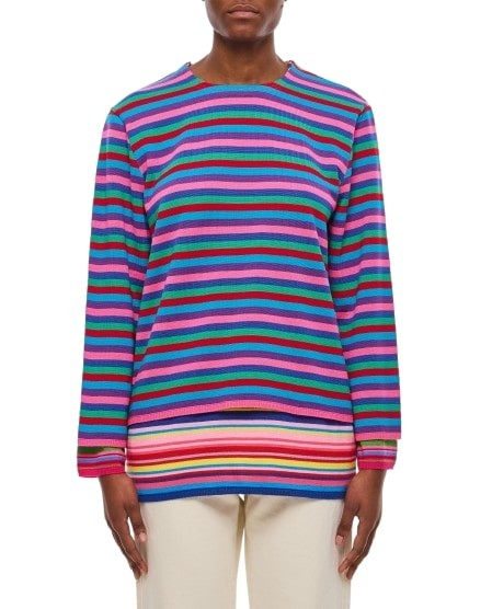 Shop Comme Des Garçons Striped Sweater In Multicolor