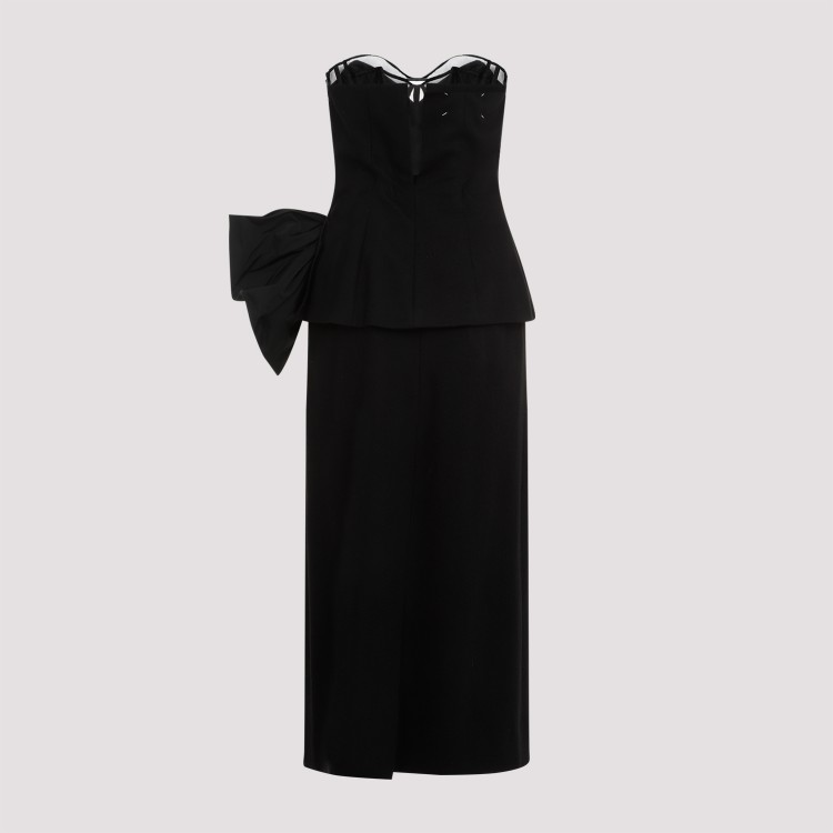 Shop Maison Margiela Black Virgin Wool Midi Dress