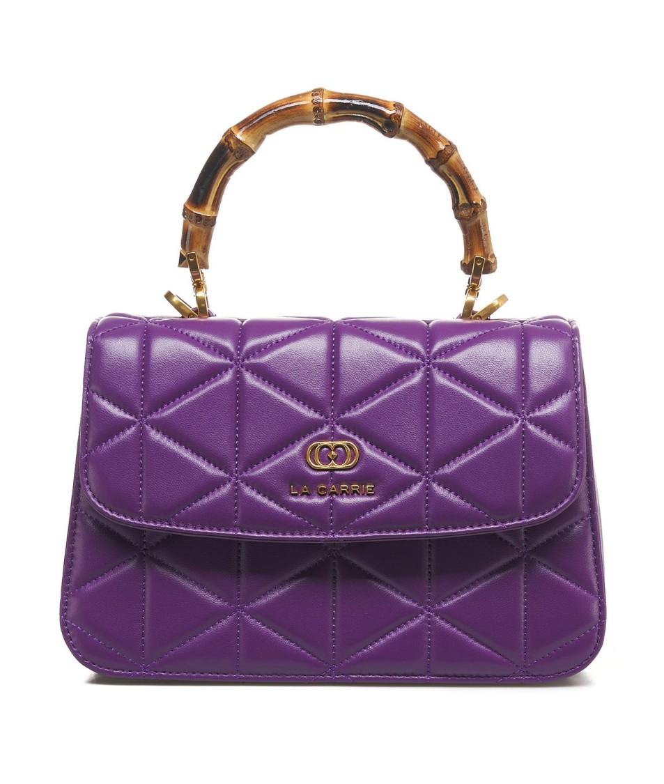 Shop La Carrie Purple Handbag "lea"