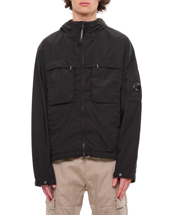 Shop C.p. Company Chrome-r Hooded Jacket In Black
