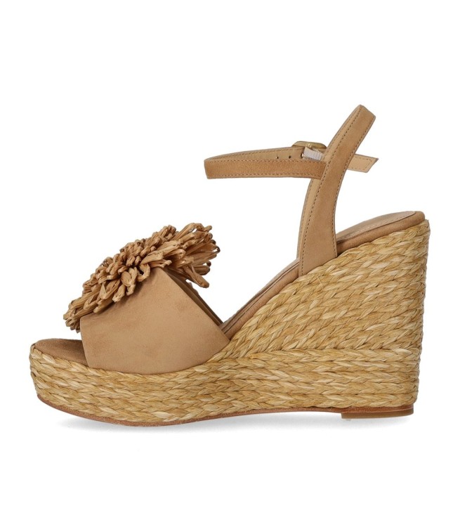 Shop Paloma Barceló Beniko Beige Wedge Sandal In Brown