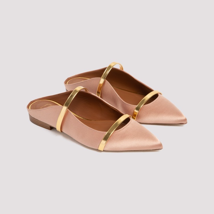 Shop Malone Souliers Cognac And Rose Maureen Flats In Brown