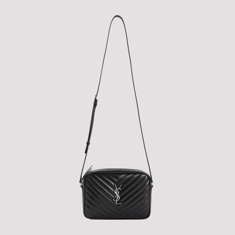 Saint Laurent Black Ysl Matelassé Leather Shoulder Bag In Black