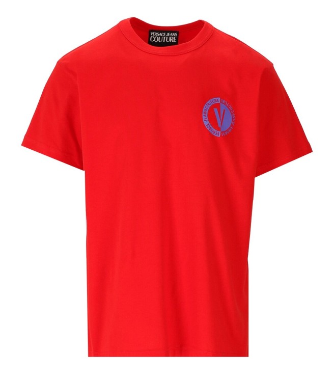 Shop Versace Jeans Couture V-emblem Red T-shirt