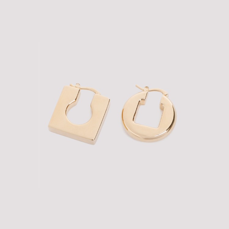 Jacquemus Les Boucles Rond Carré Light Gold In Gold