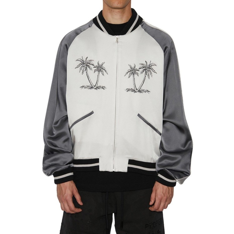 Palm Angels Palms Souvenir Bomber Jacket Men In White