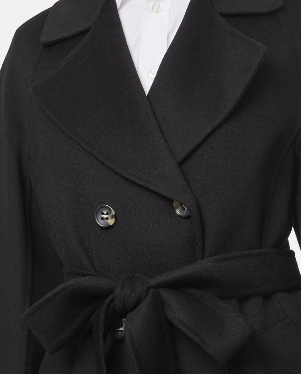 Shop Sportmax Ella Wool Blend Short Coat In Black