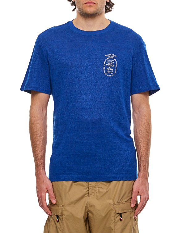 Shop Golden Goose Cotton T-shirt In Blue