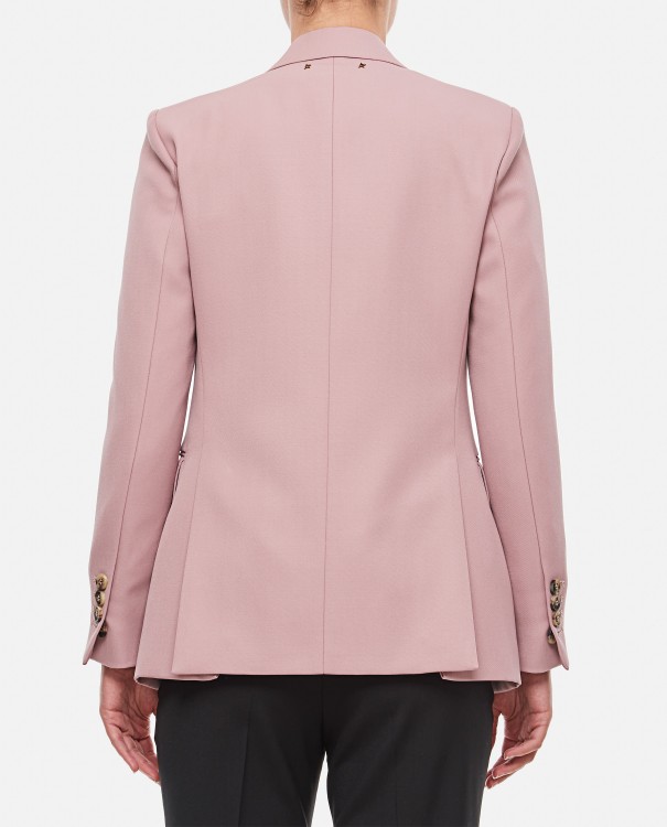 Shop Golden Goose Double-breasted Wool Blazer In Pink
