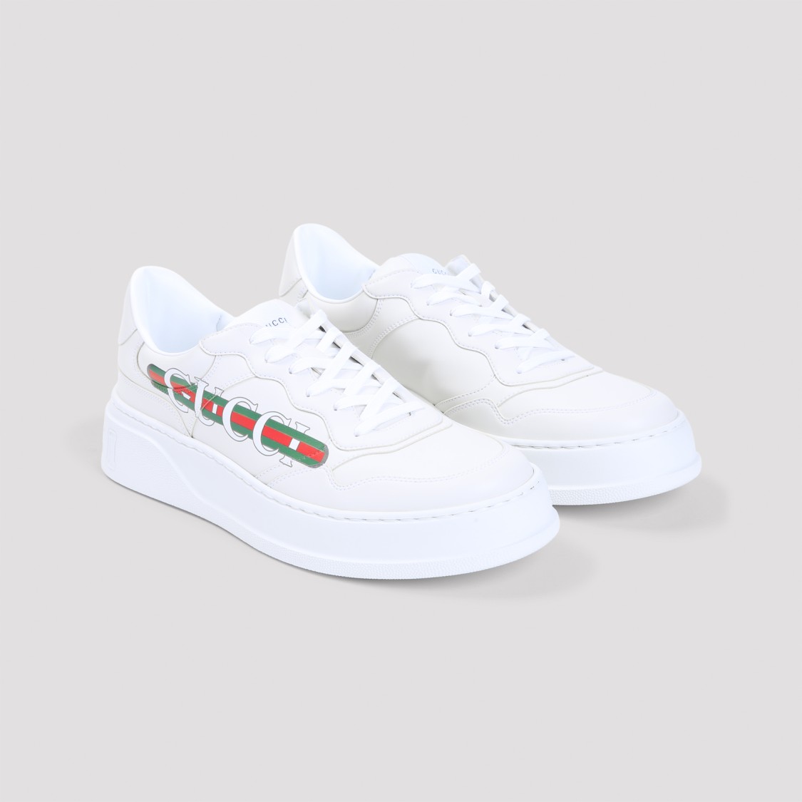 Gucci White Sneakers For Kids With Logo In White