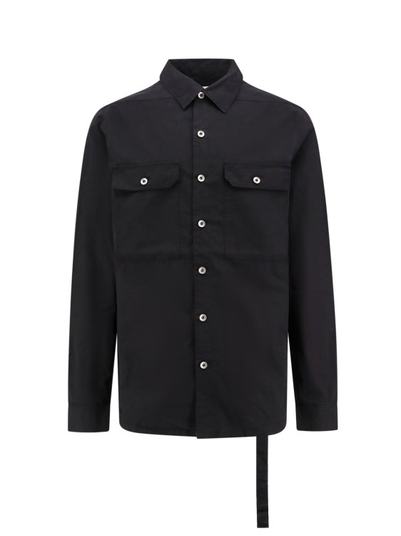Shop Drkshdw Organic Cotton Shirt With Iconic Logoed Ribbon In Black