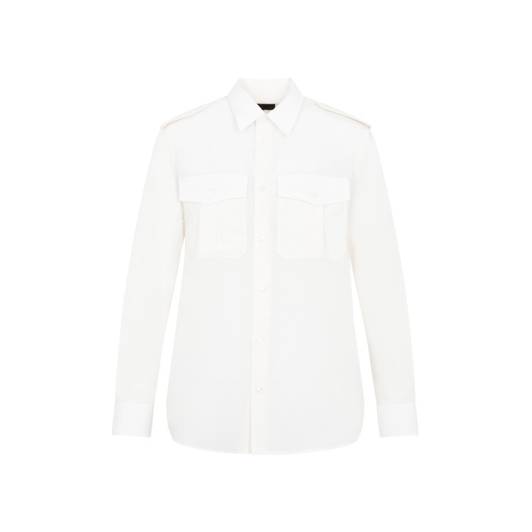 Nili Lotan Jeanette Long-sleeved Shirt In Silk In White