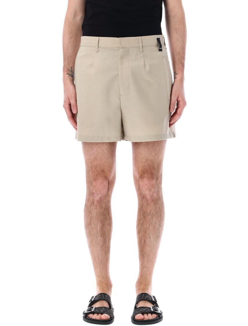 Shop Fendi Short Trousers In Neutrals