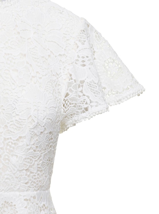 Shop Sabina Musayev Sue' Mini White Dress With Cut-out At The Back In Lace