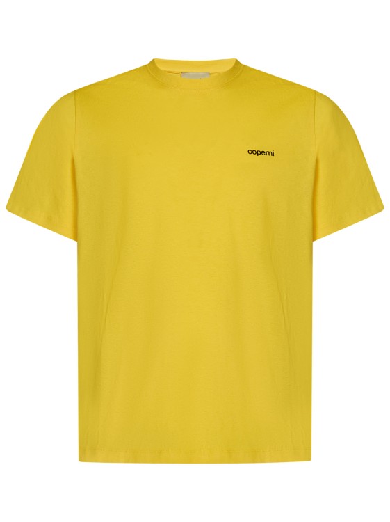 Shop Coperni Yellow Cotton T-shirt