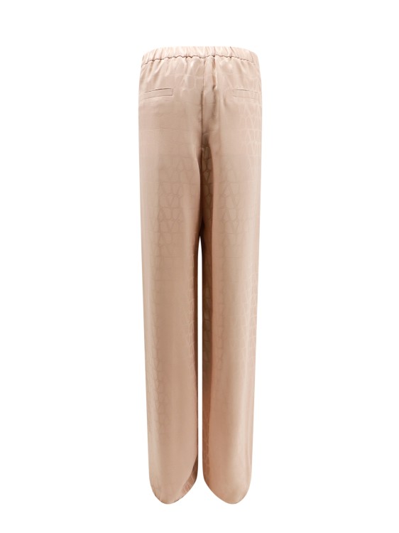 Shop Valentino Toile Iconogrphe Silk Trouser In Neutrals