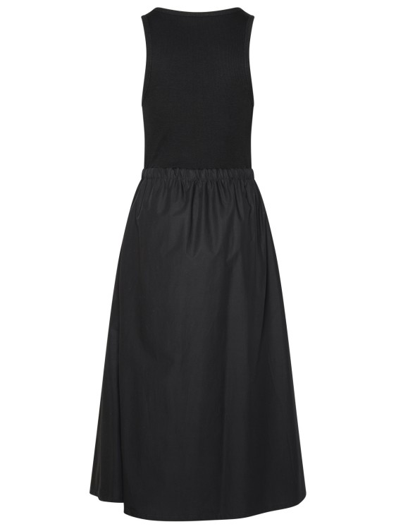 Shop Moncler Black Cotton Blend Dress