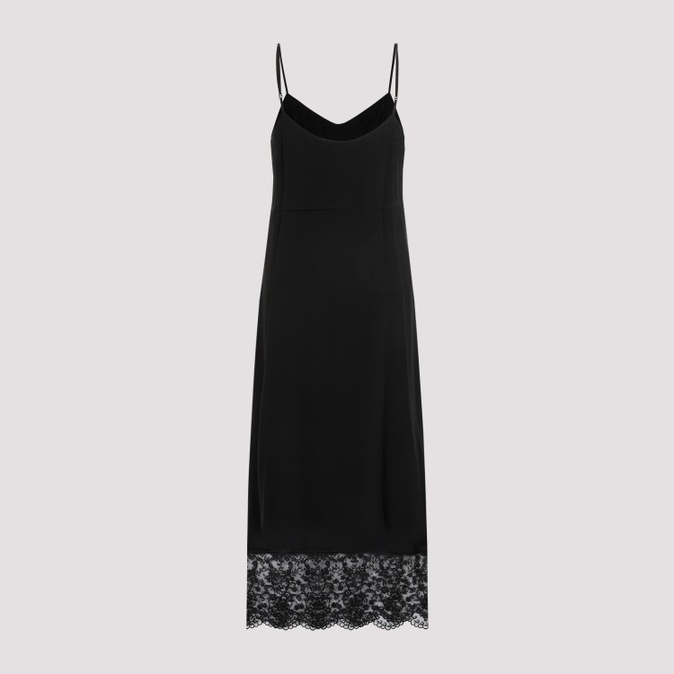 Shop Simone Rocha Front Bow Black Acetate Slip Dress