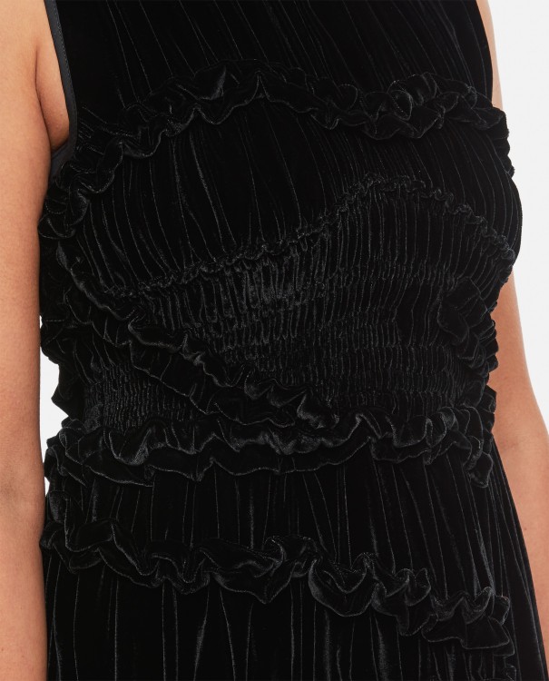 Cecilie Bahnsen Uki Sleeveless Velvet Dress In Black