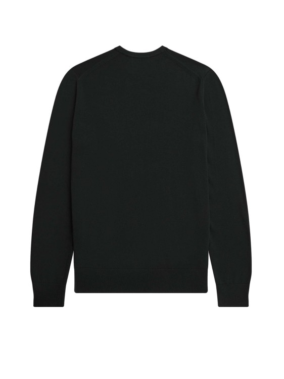 Shop Fred Perry Black Wool And Cotton Sweater