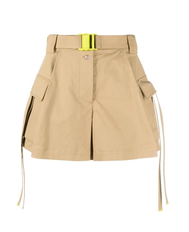 Shop Off-white Cotton Shorts In Brown