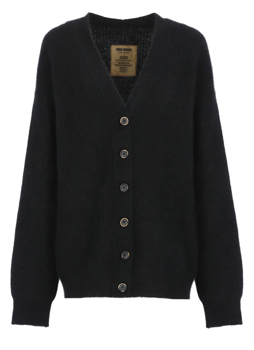 Shop Uma Wang Over Cardigan In Black