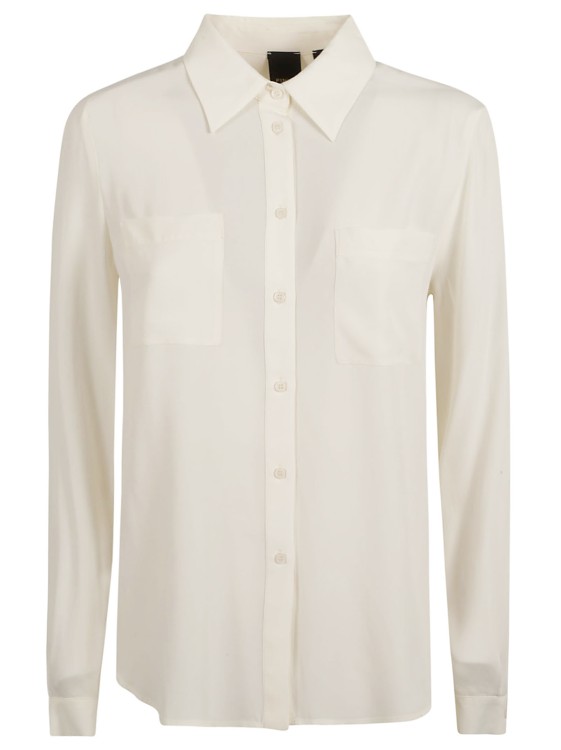Shop Pinko Chest-pockets Long-sleeve Shirt In White