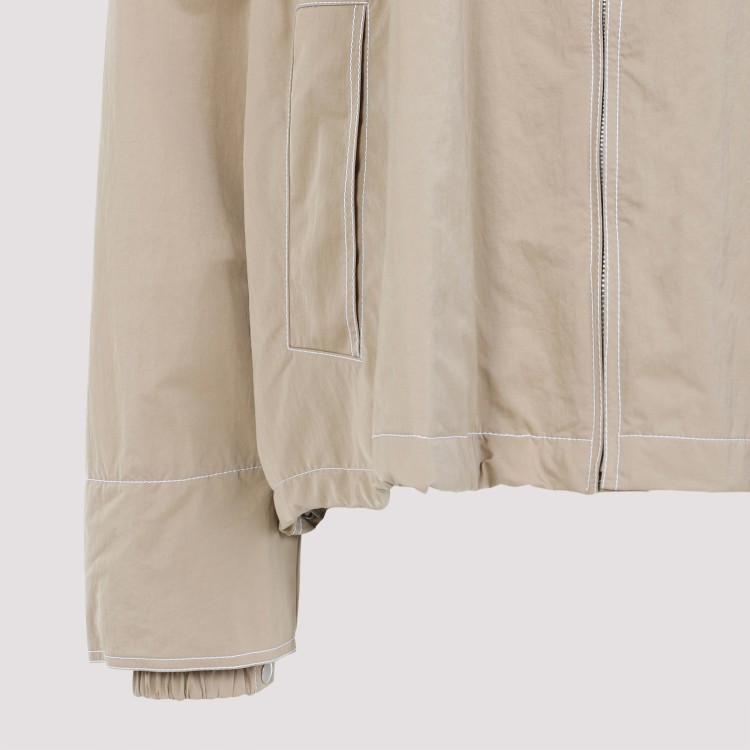 Shop Bottega Veneta Beige Polyamide Jacket In Neutrals