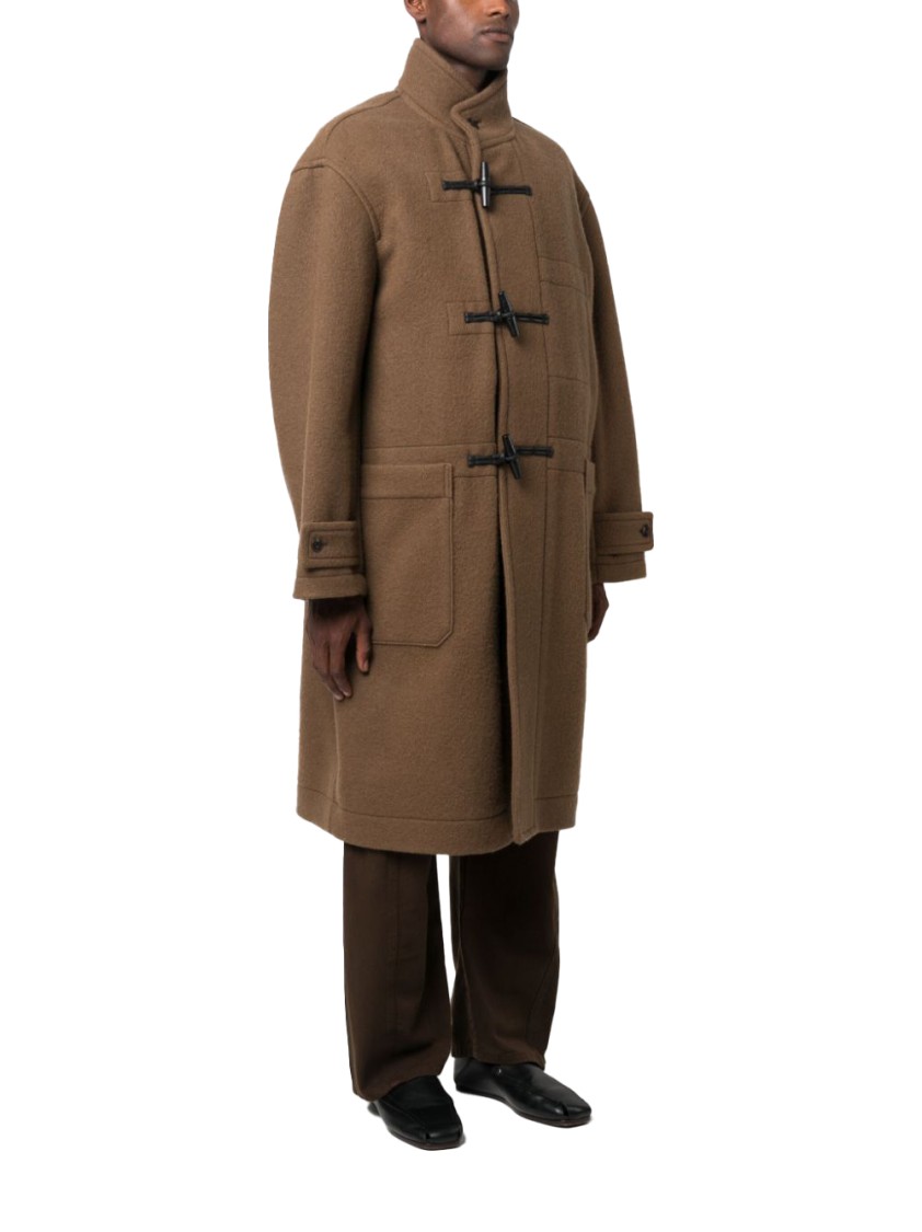 Maxi Duffle Coat by Lemaire in Brown color for Luxury Clothing