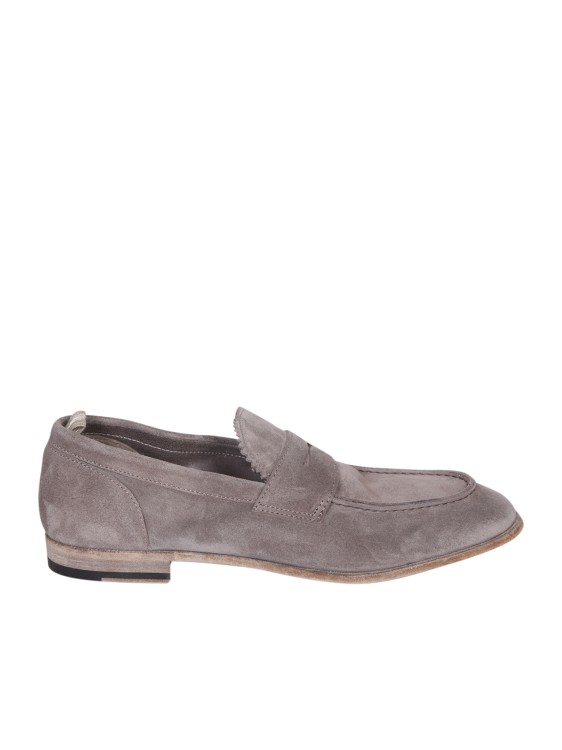 Shop Officine Creative Grey Leather Loafer In Neutrals