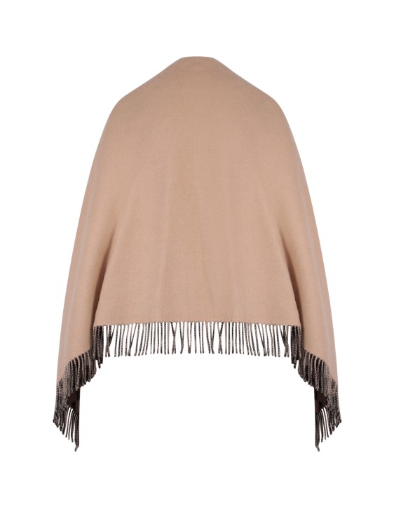 Shop Fendi Wool And Cashmere Poncho In Brown