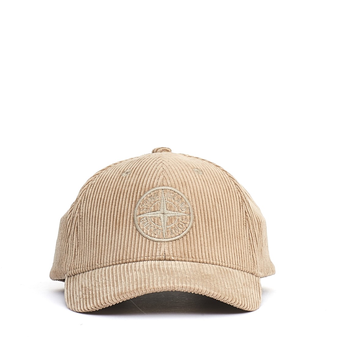 Stone Island 9962 Six Panel Cap With Adjustable Strap Organic Cotton Corduroy In Neutrals