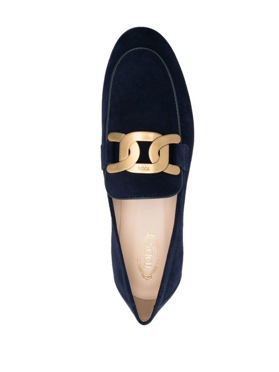 Shop Tod's Kate Suede Loafers In Black