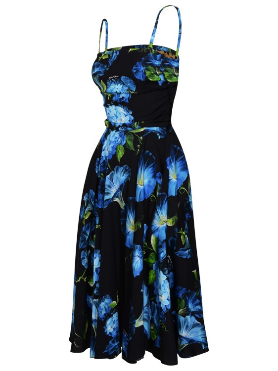 Shop Dolce & Gabbana Two-tone Silk Dress In Multicolor