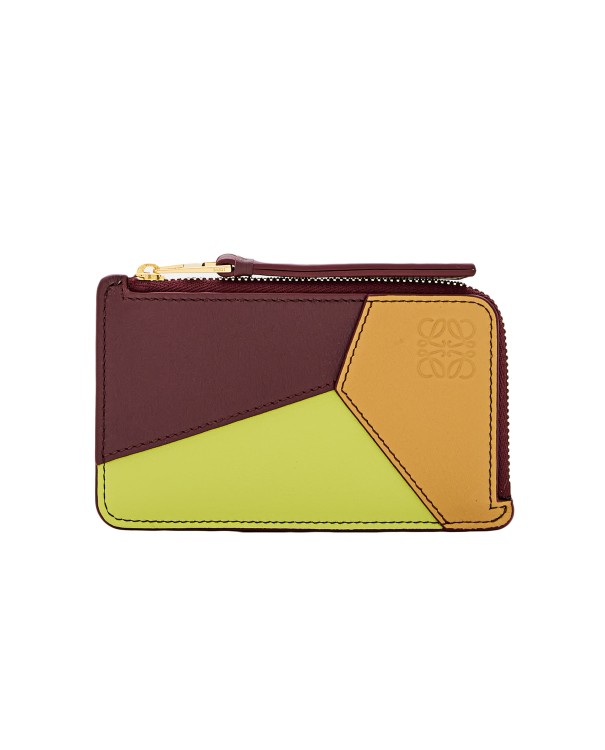 Loewe Puzzle Coin Leather Cardholder In Multicolor