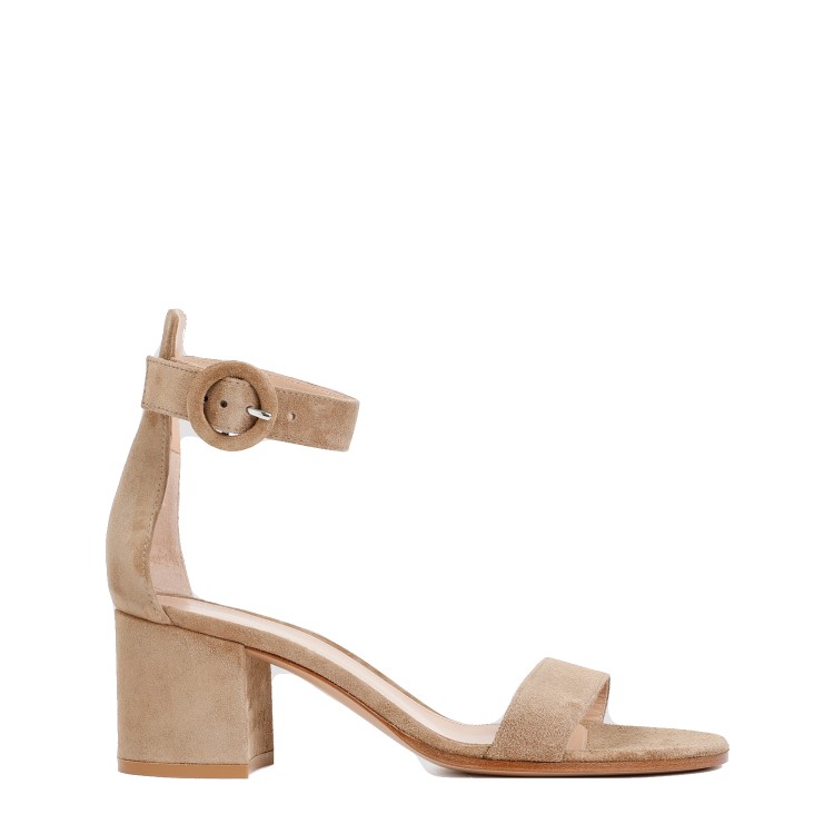 Gianvito Rossi Versilia 60 Camel Suede Leather Sandals In Neutrals