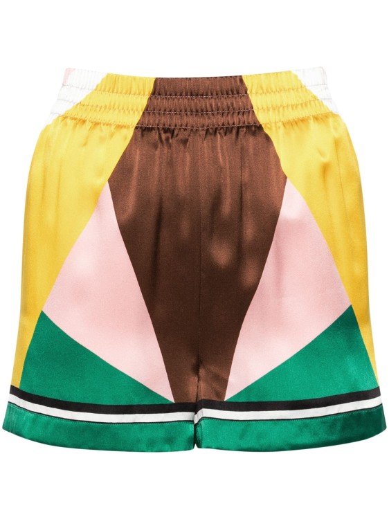 Shop Casablanca Geometric Casa Spor Multicolor Shorts