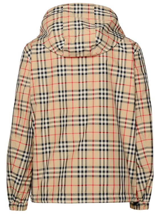 Shop Burberry Reversible Jacket In Beige Polyester In Neutrals