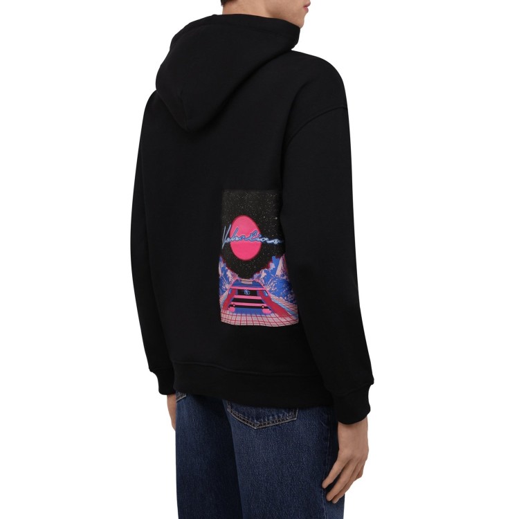 Shop Valentino Neon Universe Sweatshirt In Black