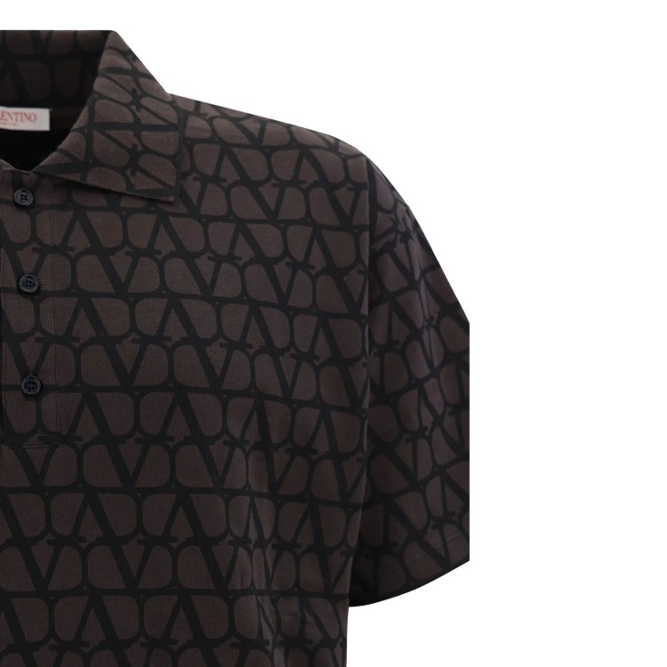 Shop Valentino Toile Iconographe Polo Shirt In Black